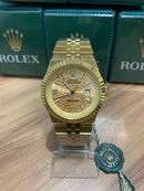 🎁 MEGA PROMOÇÃO Relógio Masculino Land-Weller Dourado com Azul Luxo Prova D’água + FRETE GRÁTIS