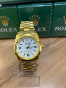 🎁 MEGA PROMOÇÃO Relógio FEMININO Oyster Perpetual Day -Date Aço Dourado Luxo Prova D’água + FRETE GRÁTIS