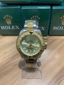 🎁 MEGA PROMOÇÃO Relógio Masculino Oyster Yatch master  Prata e Dourado Luxo Prova D’água + FRETE GRÁTIS