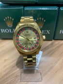 🎁 MEGA PROMOÇÃO Relógio Masculino Oyster Perpetual Datejust Dourado  Luxo Prova D’água + FRETE GRÁTIS