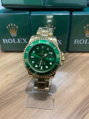 🎁 MEGA PROMOÇÃO Relógio Masculino Oyster Perpetual Submariner Aço Com Dourado Luxo Prova D’água + FRETE GRÁTIS