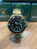 🎁 MEGA PROMOÇÃO Relógio Masculino Oyster Perpetual Submariner Aço e Ouro Luxo Prova D’água + FRETE GRÁTIS